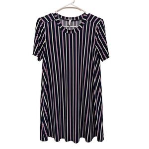 BCBGeneration Navy Stripe Shirt Mini Dress Small